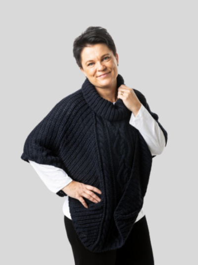 Lämmin ja tyylikäs poncho