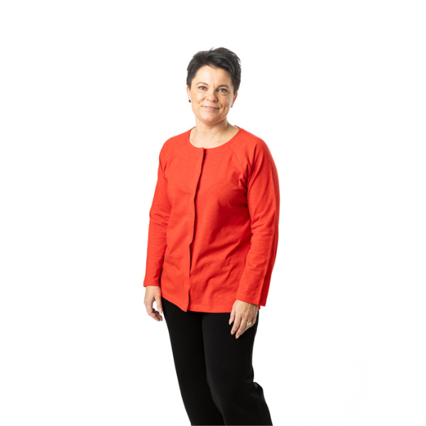 TABBY- puuvillapaita, tarrakiinnitys, punainen - Image 2